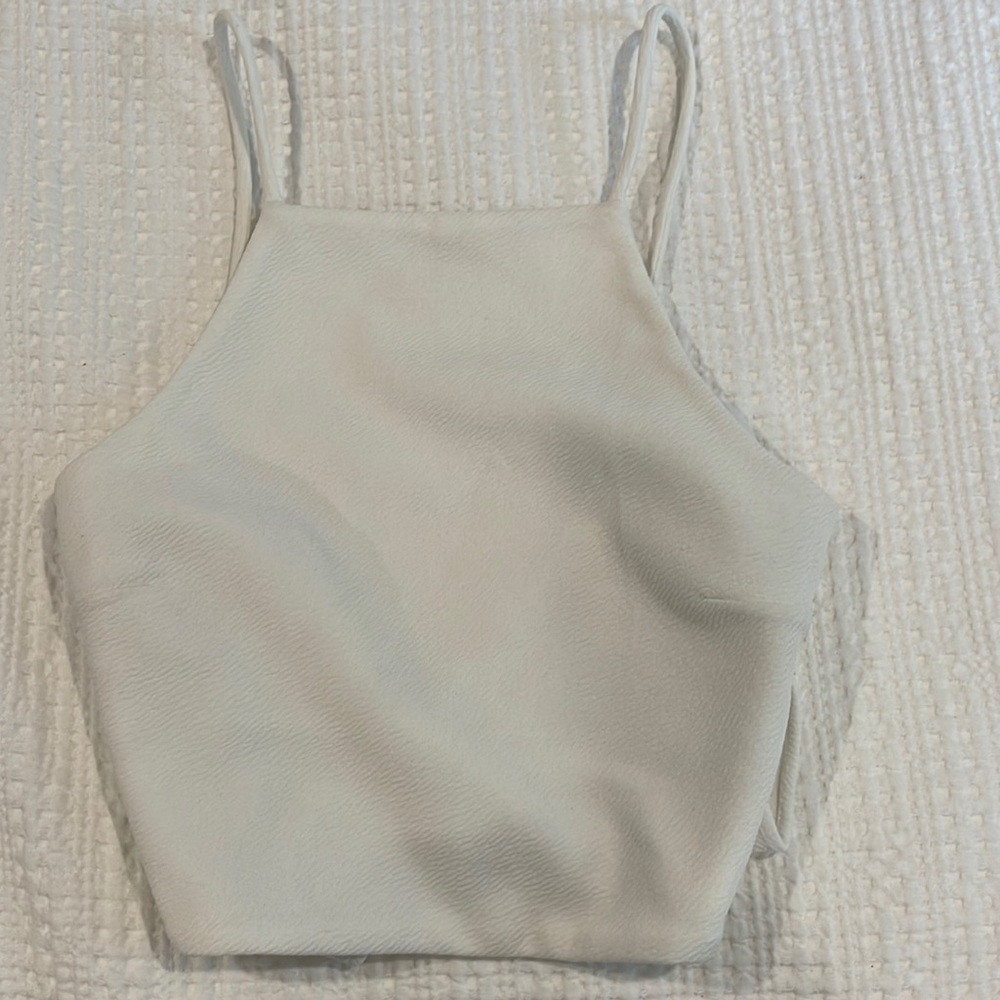 White crop top